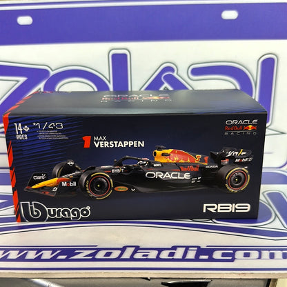 02418 RB19 MAX VERSTAPPEN #1  RED BULL  (CON ACRILICO/CON CASCO) 2023