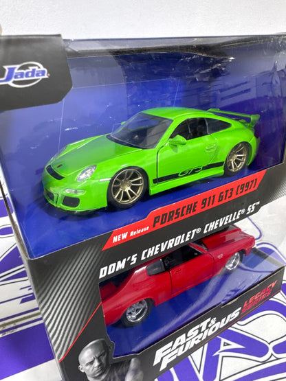 35692 1/32 PORSCHE 911 GT3 997 DOMS CHEVROLET CHEVELLE SS JADA