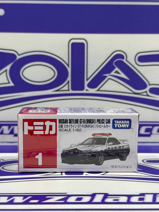 NISSAN SKYLINE GTR R34 POLICE CAR TOMICA