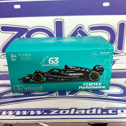 W14 George Russell #63 Mercedes (ACRYLIC WITH HELMET)i