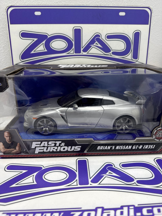 97212 BRIANS NISSAN GTR R35 1/24 JADA (CAJA DAÑADA)