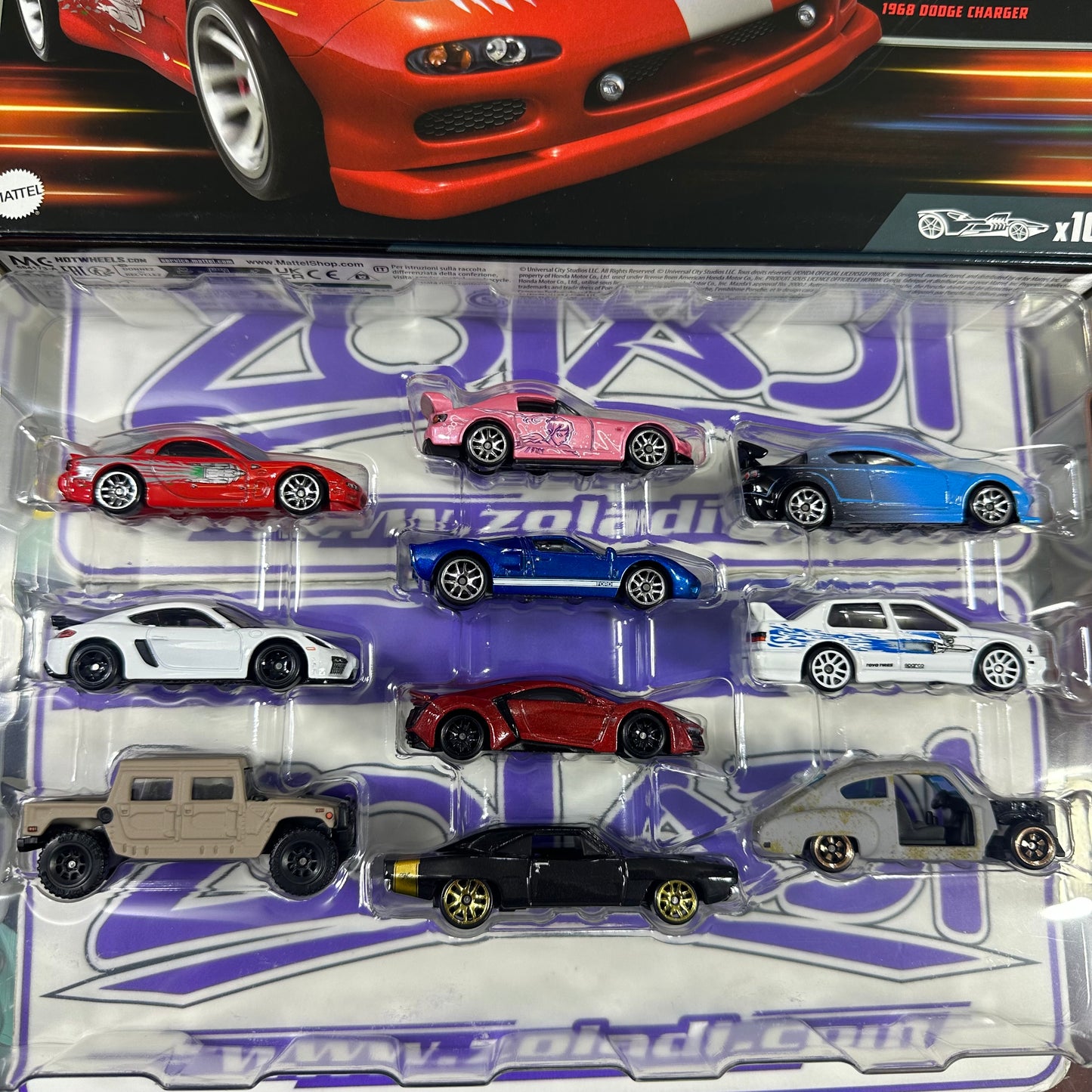 HVX27 PACK DE 10 FAST AND FURIOUS