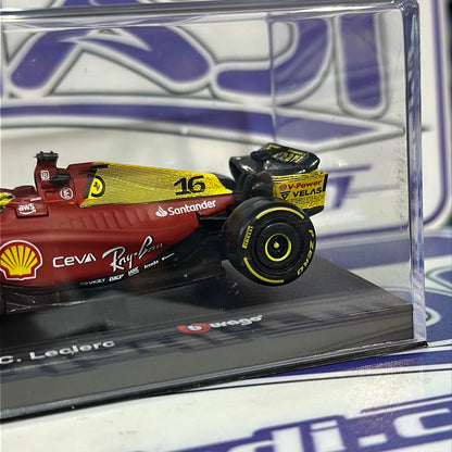 F1-75 Italian GP Charles Leclerc #16 Ferrari (CON CASCO Y ACRÍLICO) 2022