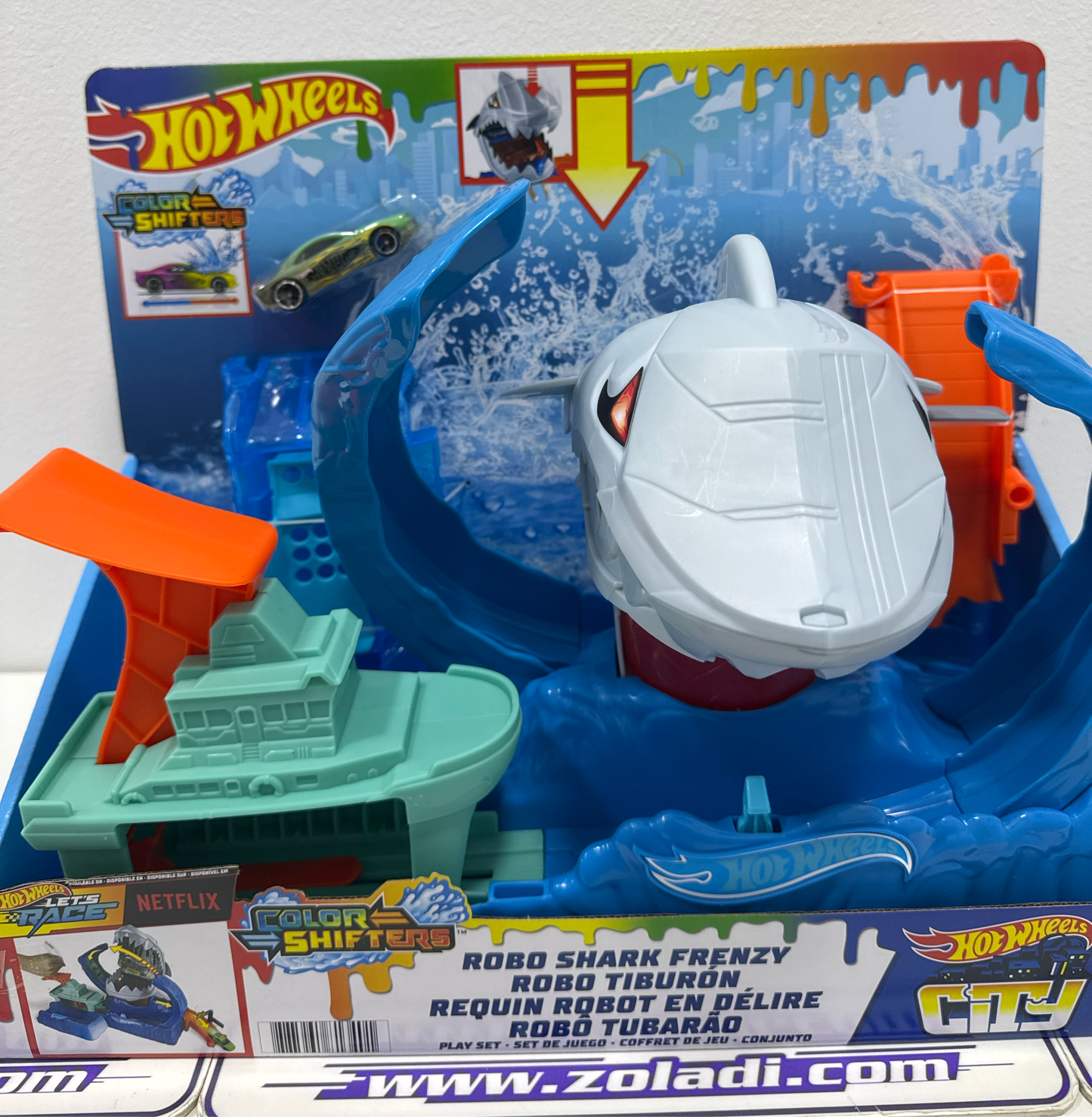 GJL12 ROBO SHARK FRENZY PISTA HOTWHEELS