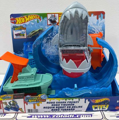 GJL12 ROBO SHARK FRENZY PISTA HOTWHEELS