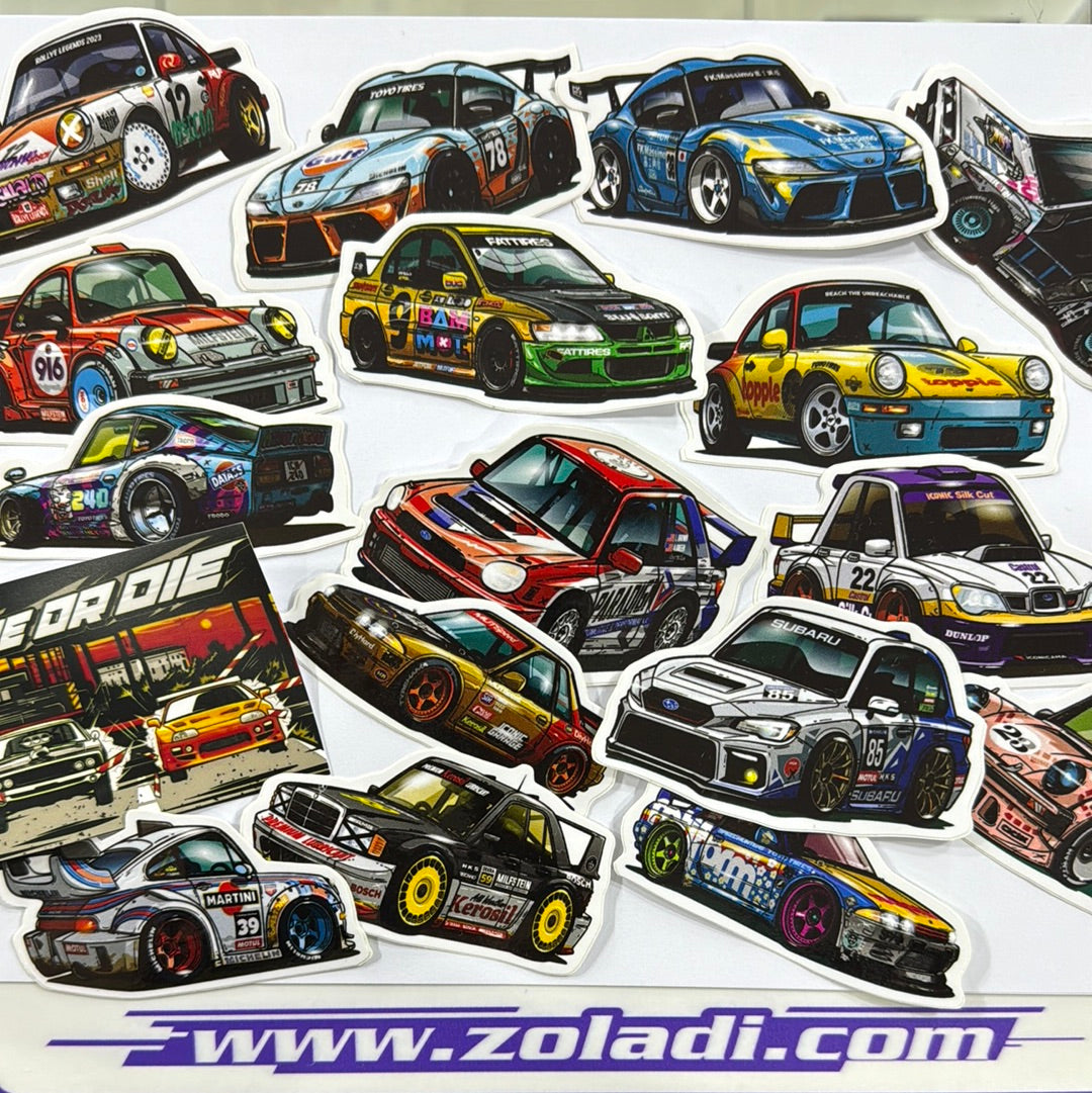 STICKERS DE CARROS TOONED PRECIO UNITARIO – Zoladi