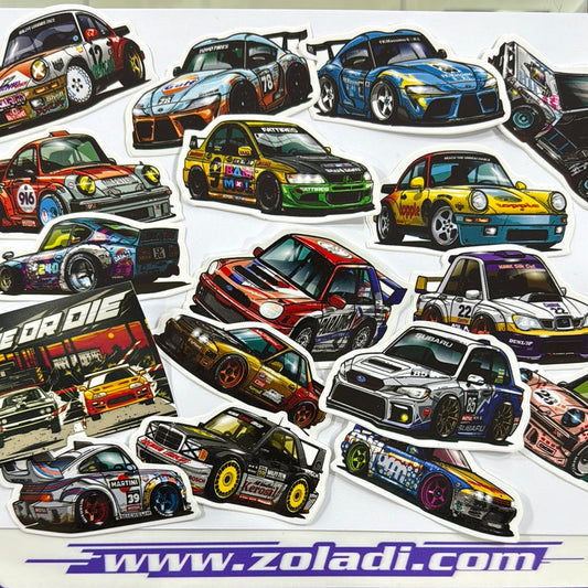 STICKERS DE CARROS TOONED PRECIO UNITARIO