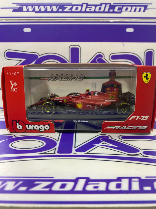 02346 F1-75 C SAINZ FERRARI (CON ACRILICO/SIN CASCO)