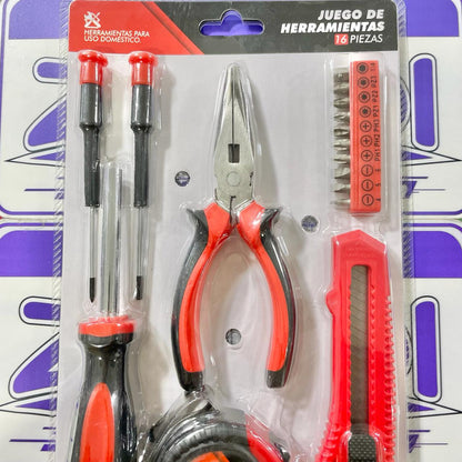 SET DE HERRAMIENTAS DESARMADOR ALICATE WINCHA CUTTER