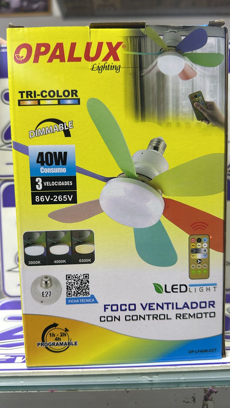 FOCO VENTILADOR A CONTROL REMOTO