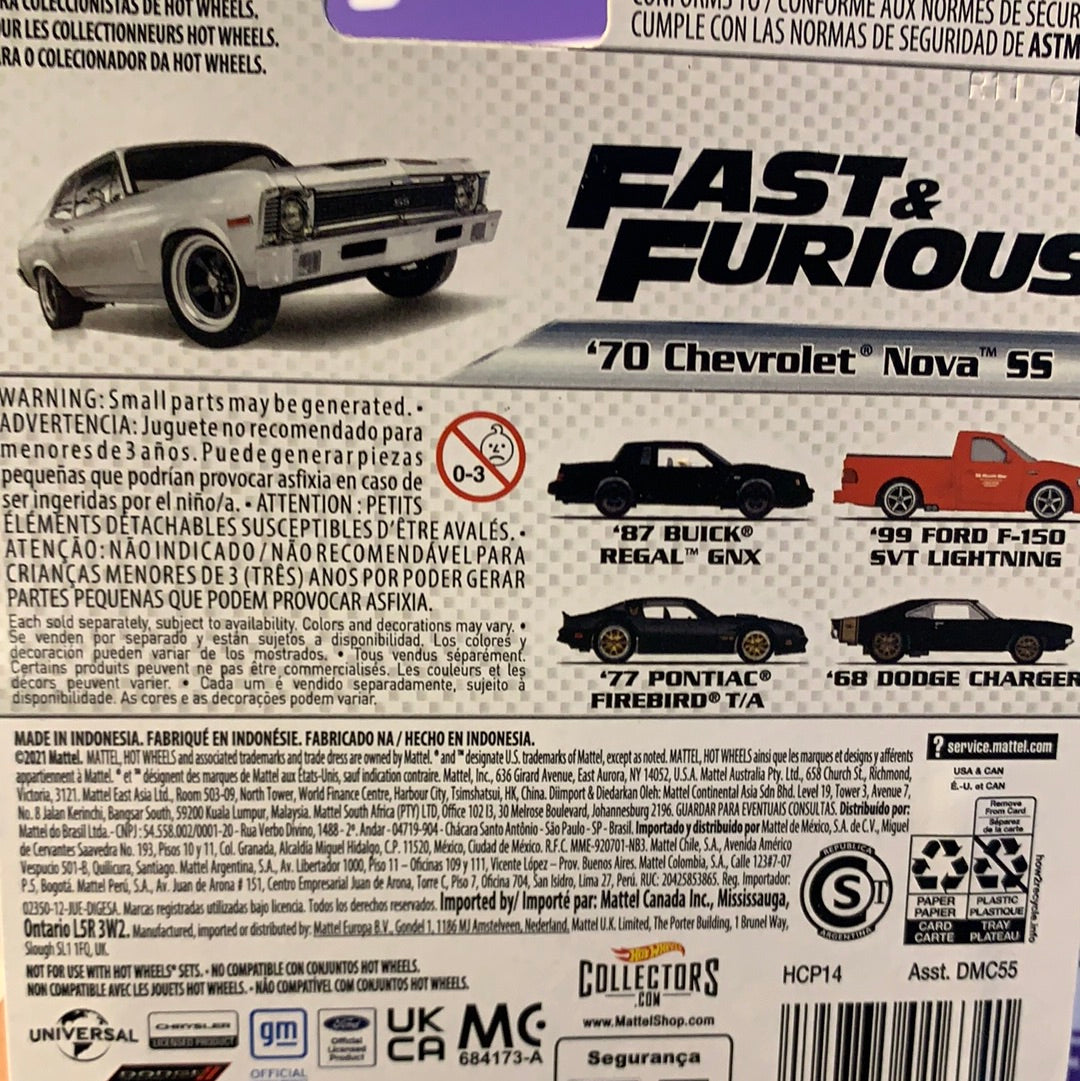 Promoción HCP14 Chevrolet Nova Fast&Furious Hot Wheels