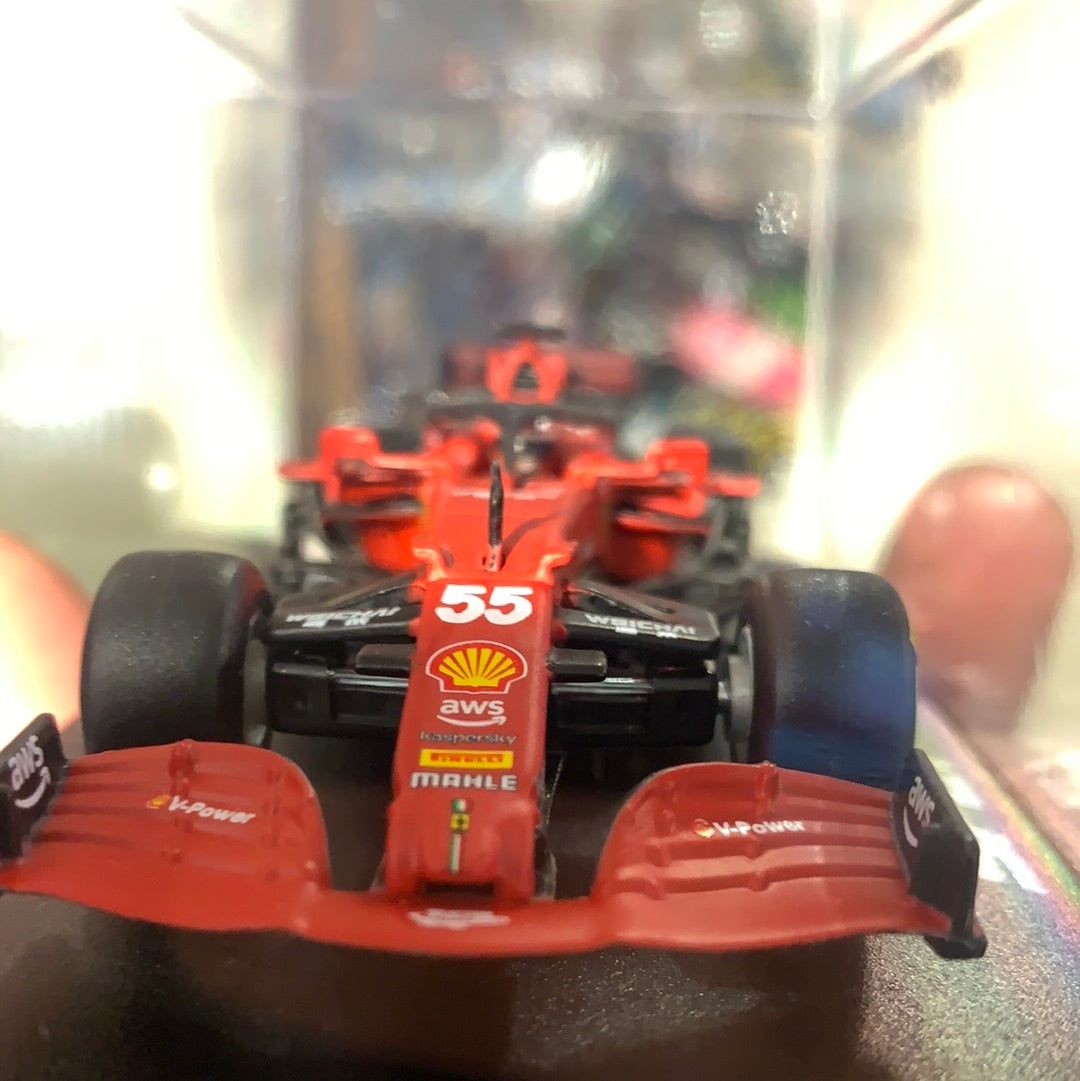 SF21 Carlos Sainz #55 Ferrari (ACRYLIC WITH HELMET) 2021