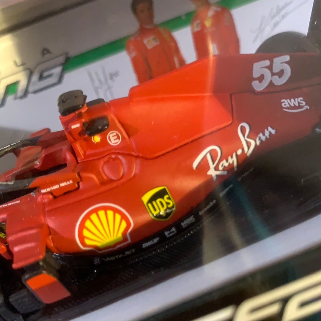 SF21 C Sainz #55 Ferrari (VERSION SIN ACRILICO NI CASCO)