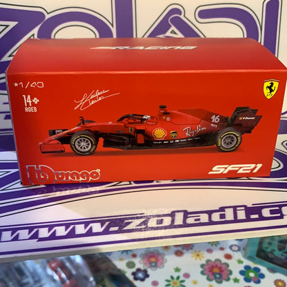 SF21 C Leclerc #16 Ferrari (CON ACRILICO/ CON CASCO) 2021